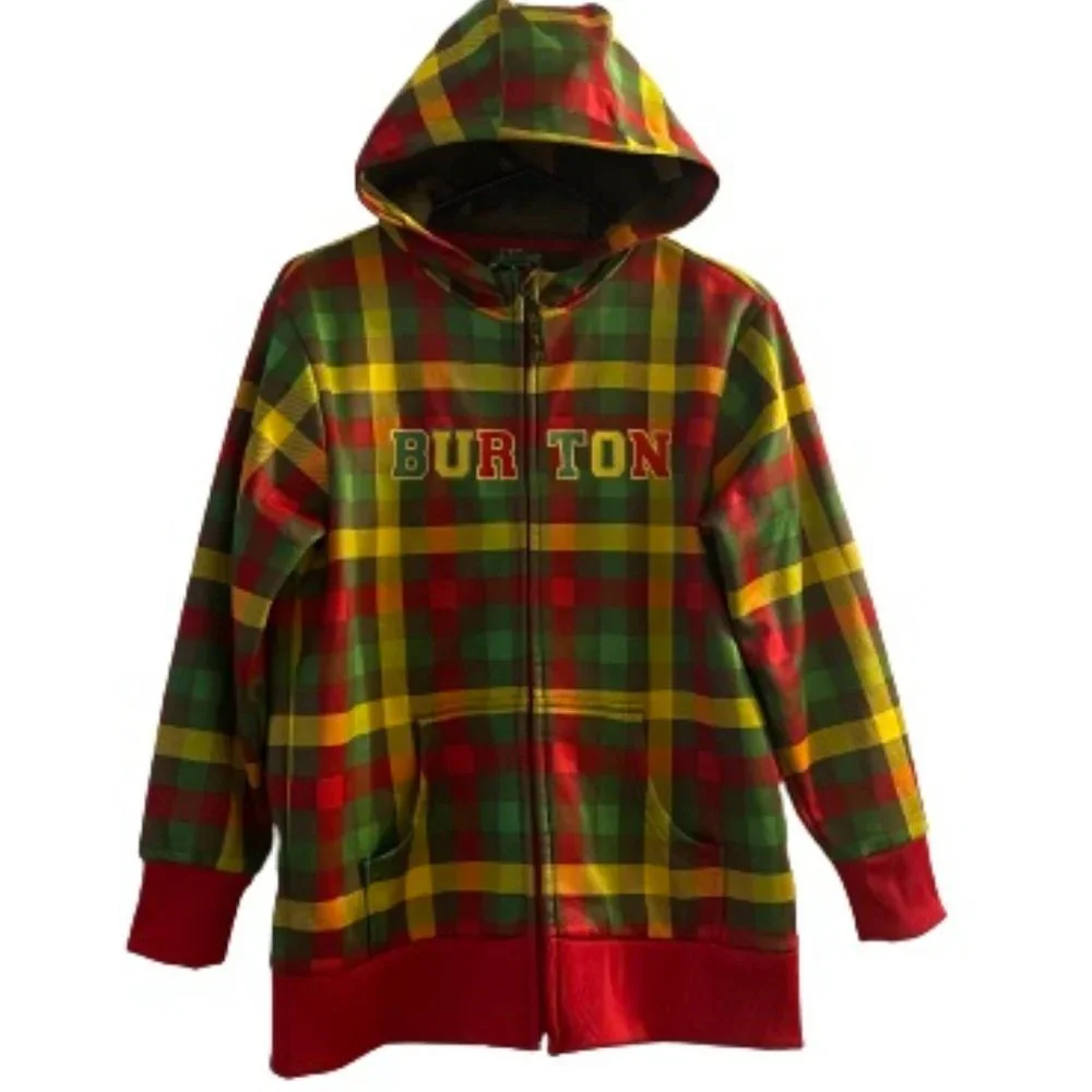 BURTON DRYRIDE BOYS BONDED FLEECE HOODED MULTICOLOR LONG SLEEVEJACKETSz L(14/16)
